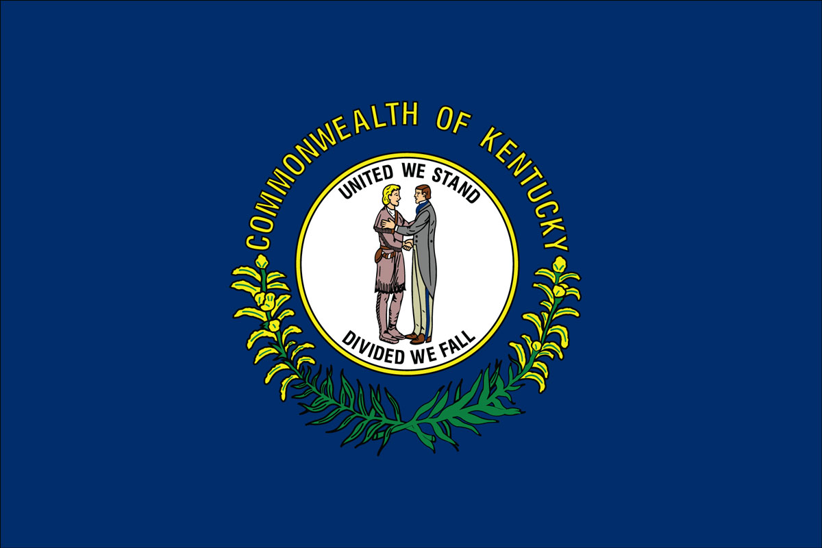 12x18" Nylon flag of State of Kentucky